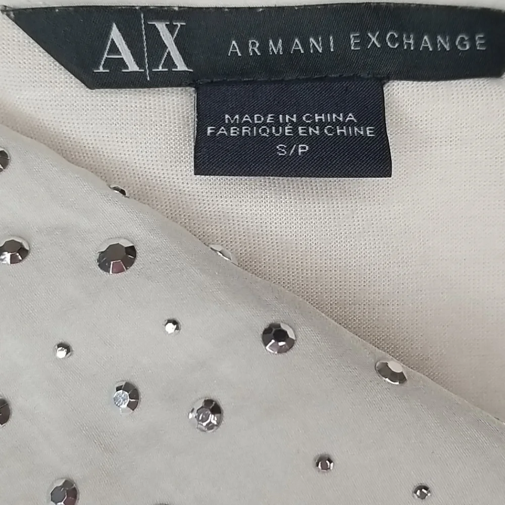 Metallic Studded Armani Exchange Sleeveless Blouse, S/P - Picture 7 of 8